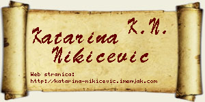 Katarina Nikićević vizit kartica